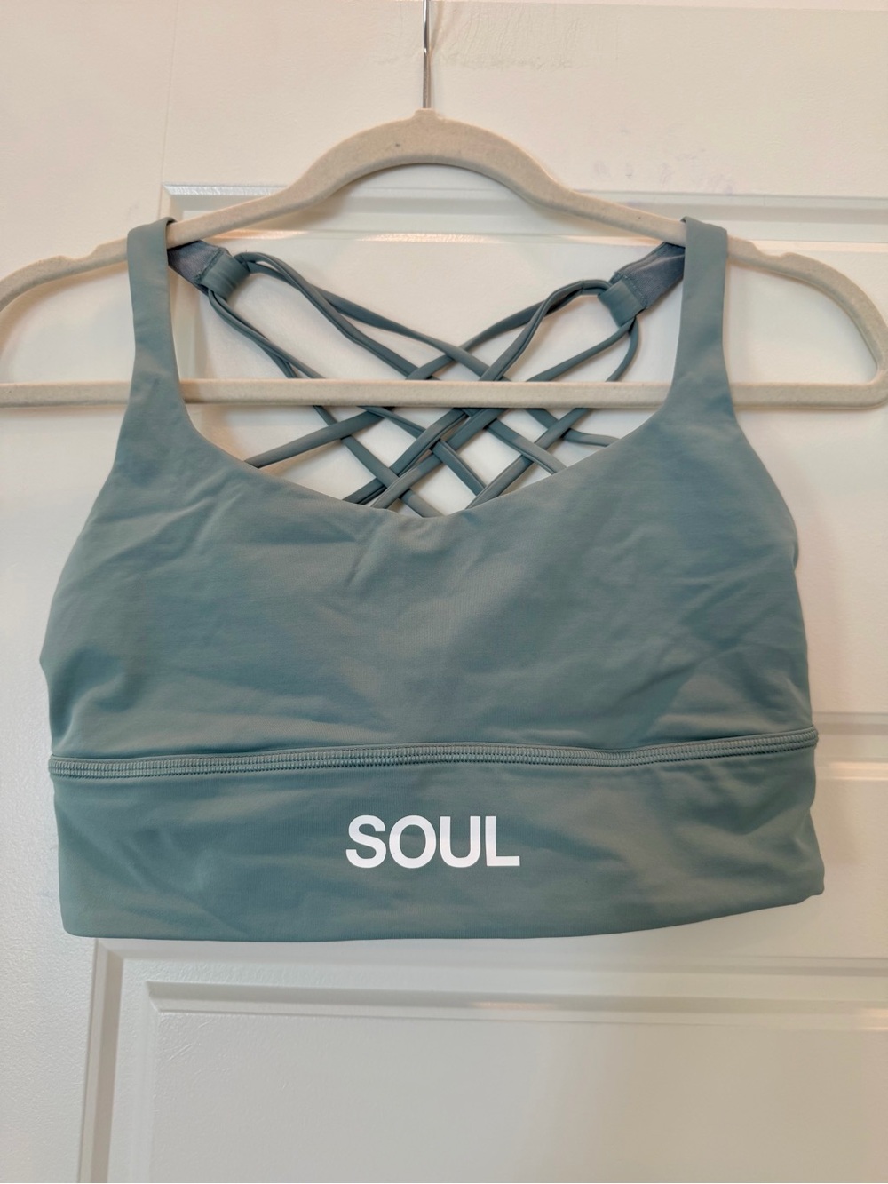 Soulcycle x Lululemon Green Sports Bra Size 8